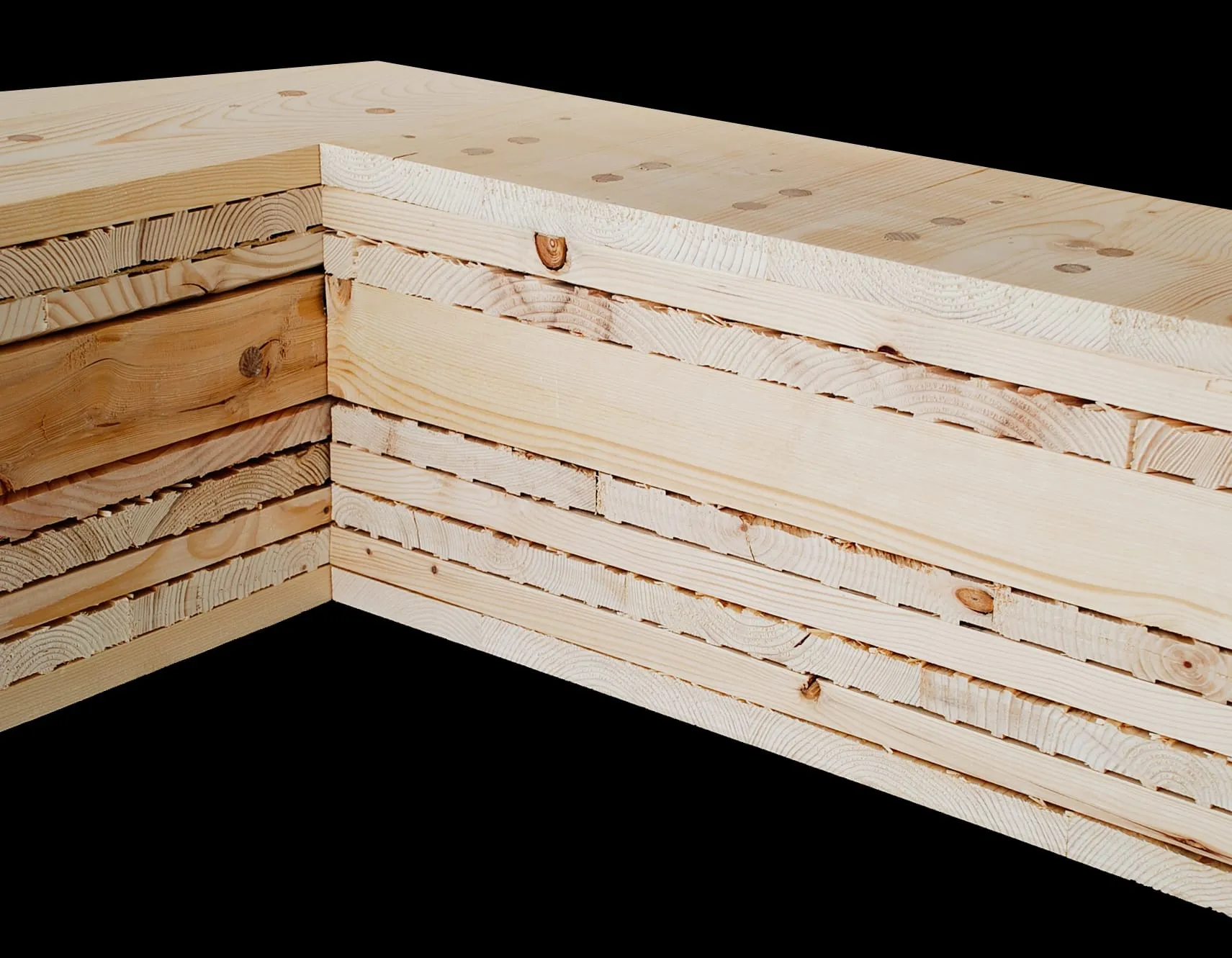 ピュアウッドパネルの製造工程