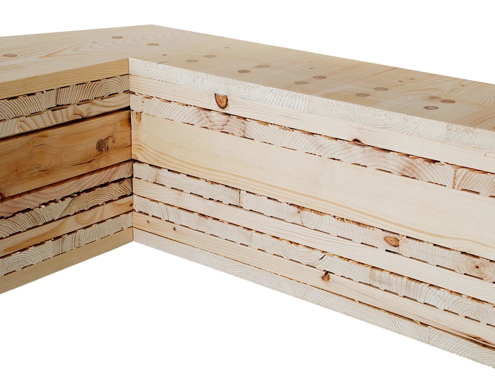 ピュアウッドパネルの断面